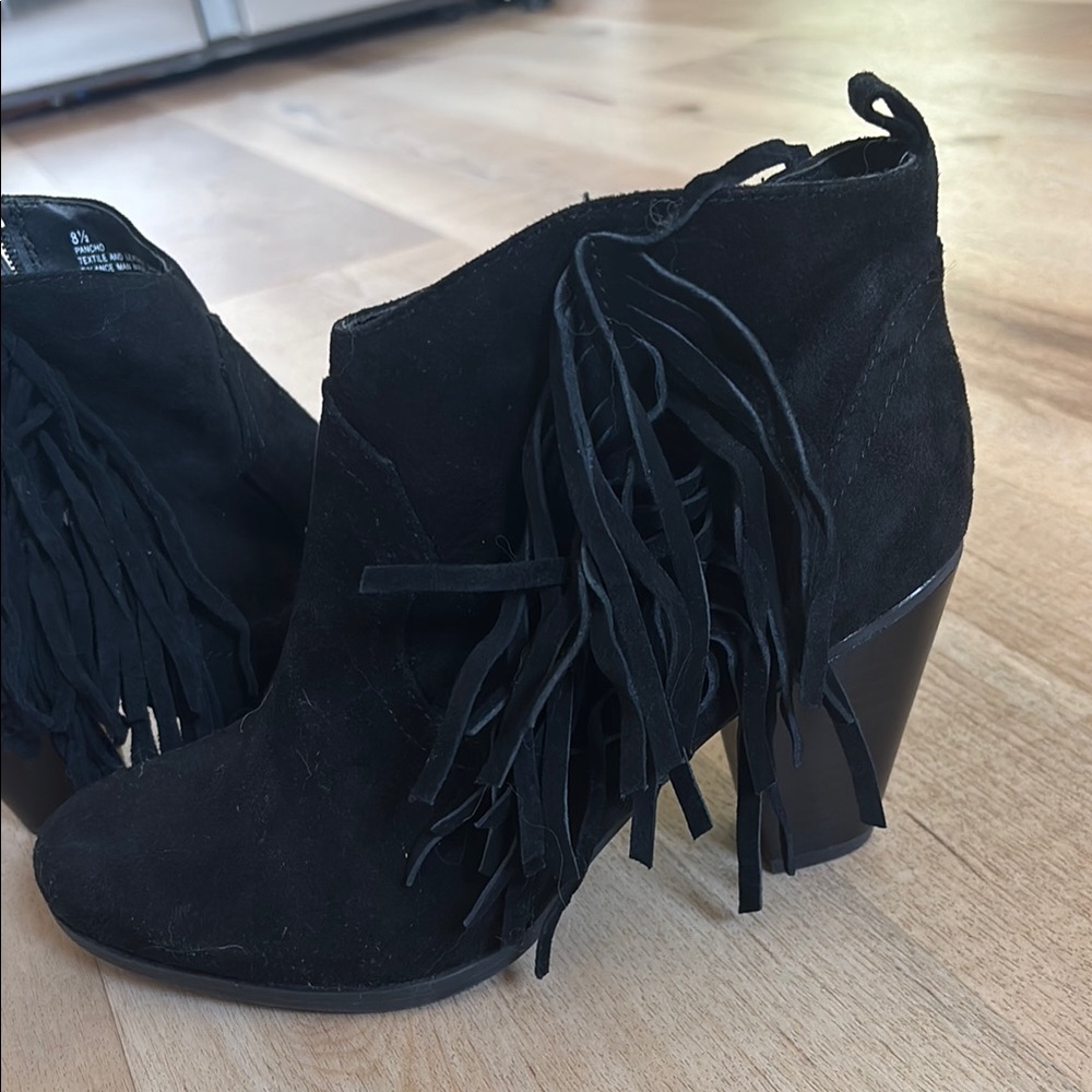 Madden Girl Black Fringe Ankle Booties